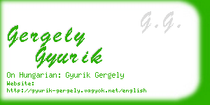 gergely gyurik business card